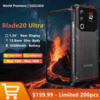 DOOGEE Blade20 Ultra Rugged Smartphone 6.6“ IPS Screen 1.54” Rear Screen 8GB+512GB 10300mAh 50MP Camera Android 14 NFC Phone