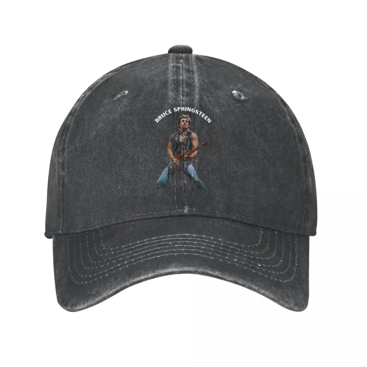 

Bruce Springsteen Rock Singer Outfit Unisex Style Hat Born In The USA Distressed Washed Caps Hat Vintage Outdoor All Seasons