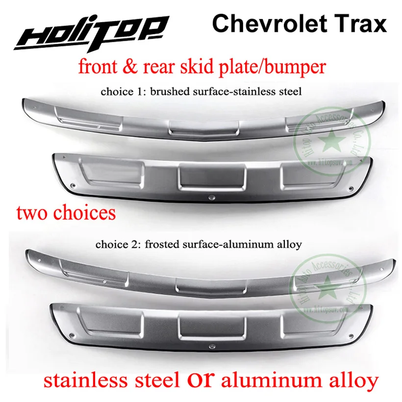 bumper protector/guard skid plate for Chevrolet Trax ,front&rear,two choices,stainless steel or aluminum alloy,guarantee quality