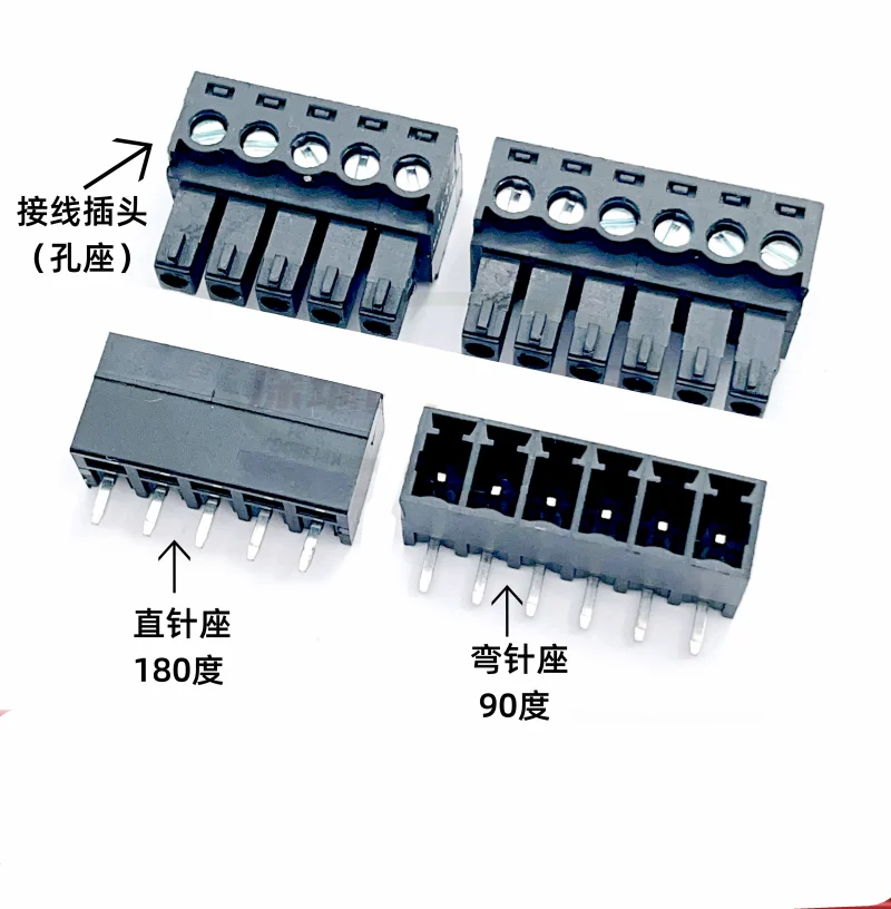 

2 комплекта проводных клемм PCB KF2EDG/15edg-3, 81 мм штепсельная вилка штекер/гнездо черного цвета