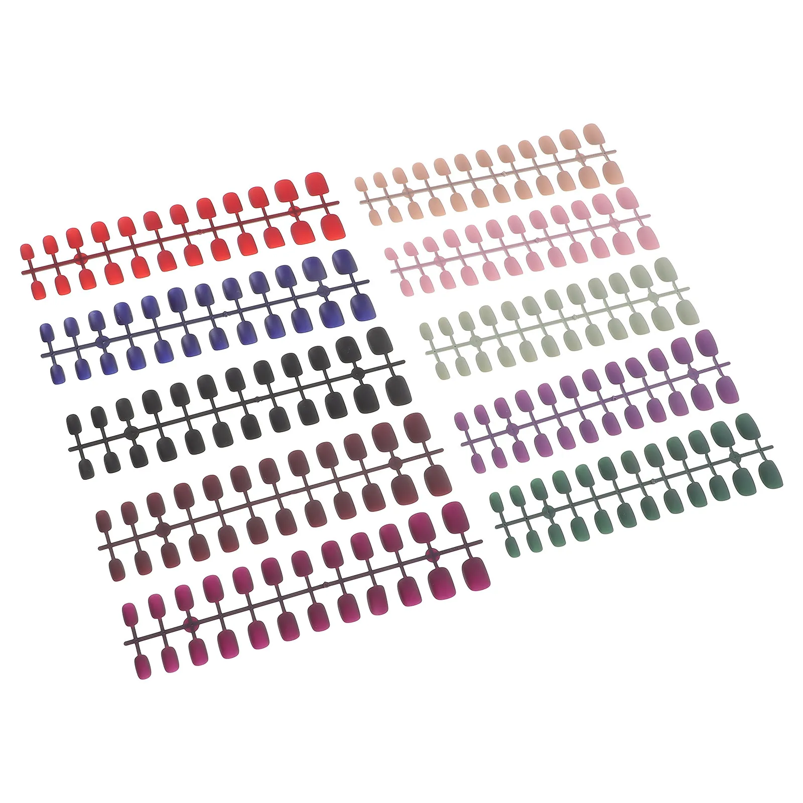 240Pcs False Nail Tips Press on Nails Short Detachable Fake Nails Elegant Fade Resistant Colors for Women Nail Art DIY