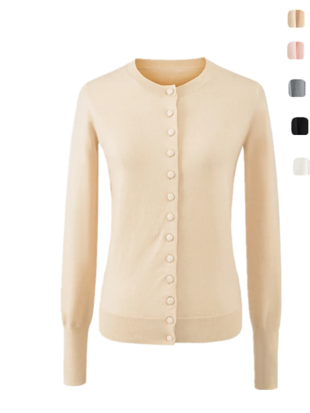 

Retro American Color ort Slim Fit Long Sve Knitted Single Button Open Cardigan Women's Faion Spring Outerwear