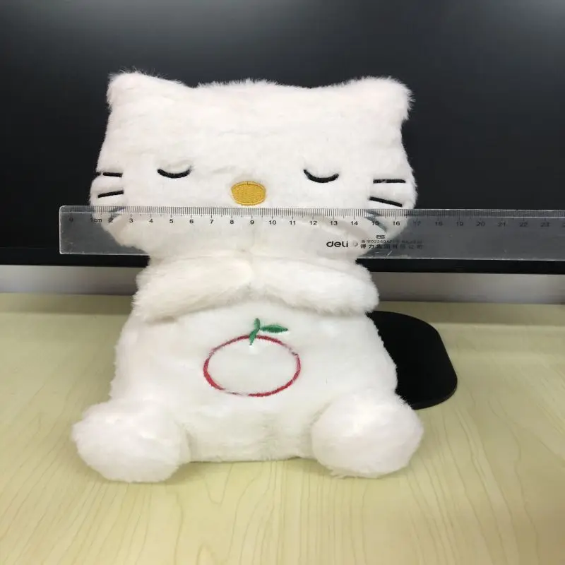 In stock! New glowing breathing white cat baby sleeping music early education hot selling plush doll