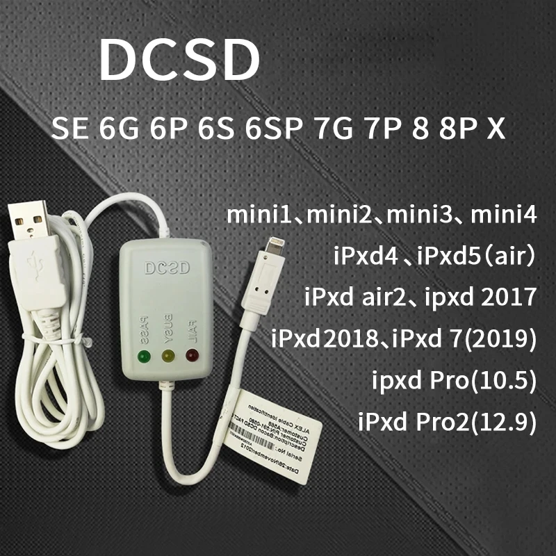 Cabo DCSD Alex Cabo DCSD USB para For iPhone 6S-X, Serial Port Engineering Line, Digite a tela roxa, Operação em lote, SysCfg