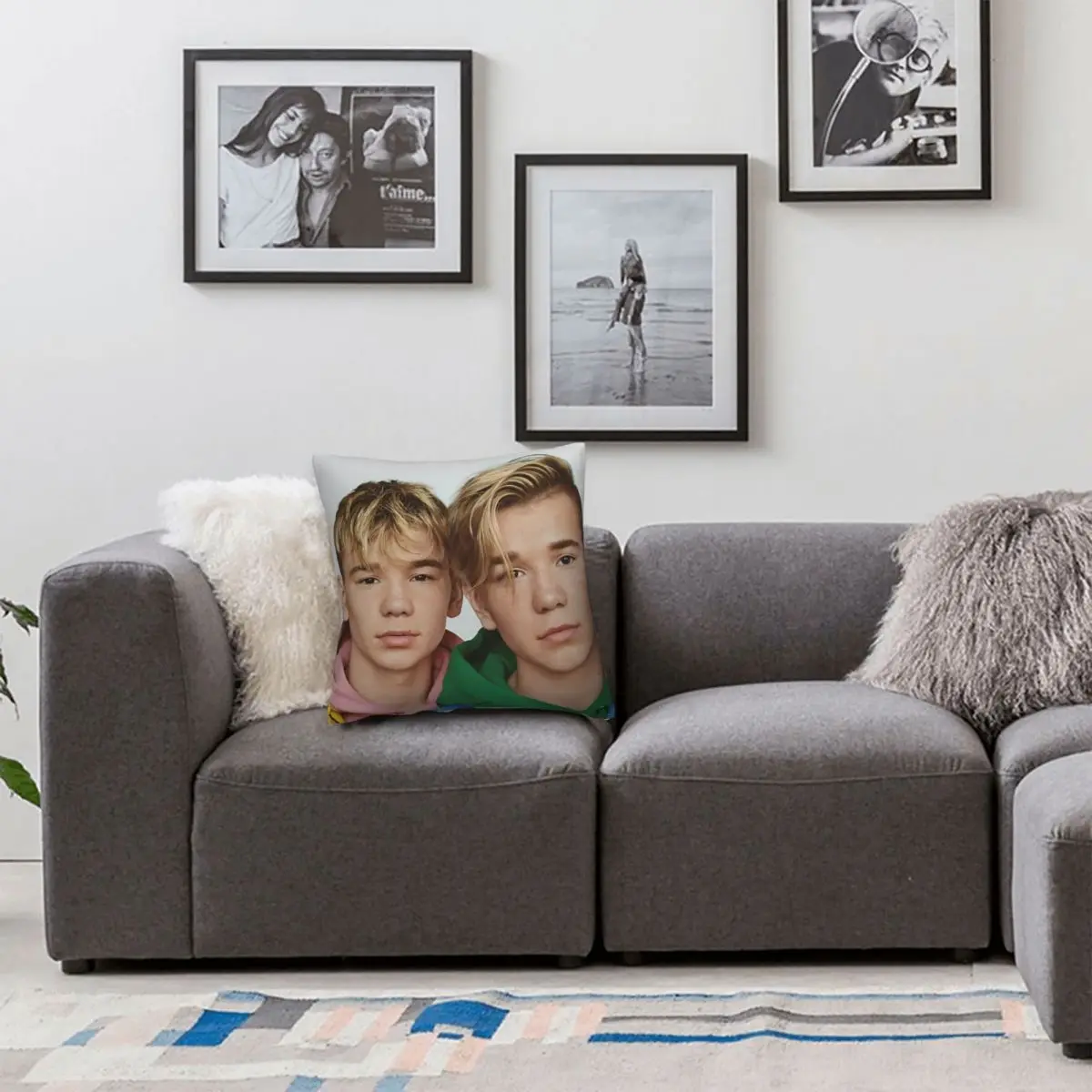 Marcus And Martinus Sweden Pillowcase Printed Polyester Cushion Cover Decorations Throw Pillow Case Cover Home Zipper 40*40cm