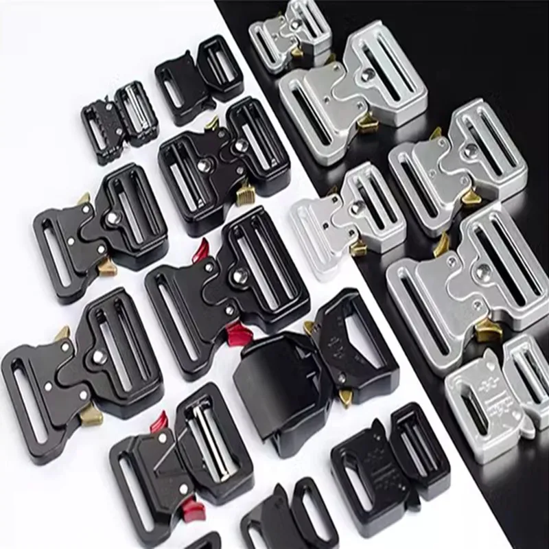 20 25 32 38 45 50mm Quick Release Tactical Buckle Set Automatic Metal Male Belt Buckle Zinc Clip Adjustable Men Buckl For Belt