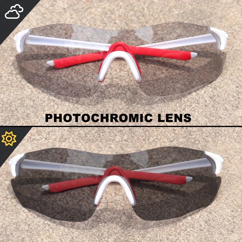Ultra-Light Photochromic Sports Sunglasses Seamless Frameless 23g Comfort for Cycling Mountain Travel UV400 Adventure Eyewear image 2