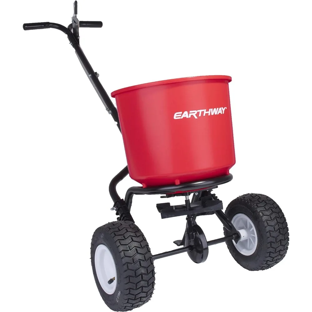 2600A-Plus 40 LB (18 KG) Walk-Behind Broadcast Fertilizer Spreader, Garden Seeder, Salt Spreader w/9-Inch Pneumatic Wheels