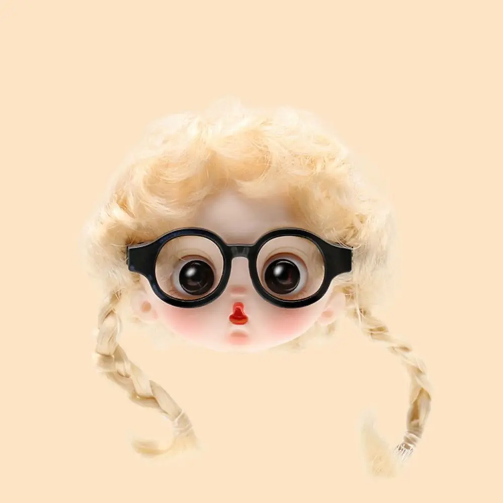 

Black Frame OB11 Doll Round Glasses Miniature Round Frame Doll Round Glasses Square Frame Plastic Doll Mini Glasses Children Toy