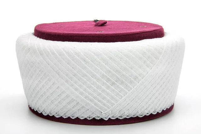 

IQRAH Imam Sarığı - Sultan Sarığı - Ankara Turban-Cross Wrapped Turban-Velvet-Burgundy