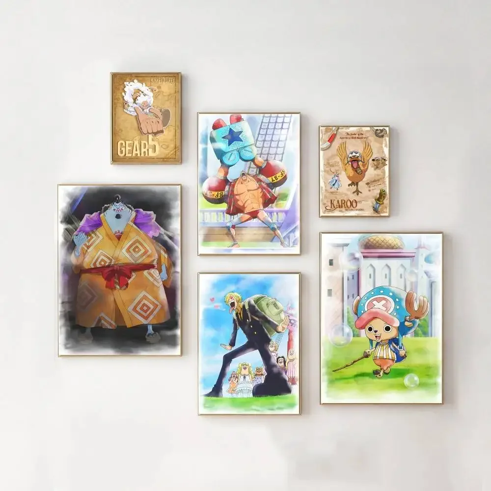 Peripheral Anime One Piece Lufei  Poster on Wall Art Canvas Painting Fight Picture for Teen-age Youths Room Wall Decor Gifts