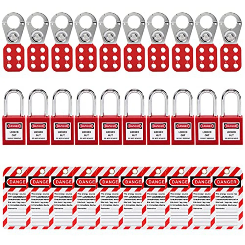 Ckout Tagout Locks Set -Lock Out Tag Out Safetypadlocks Set -Lockout Hasps For Electrical Lock Out Tag Out Station