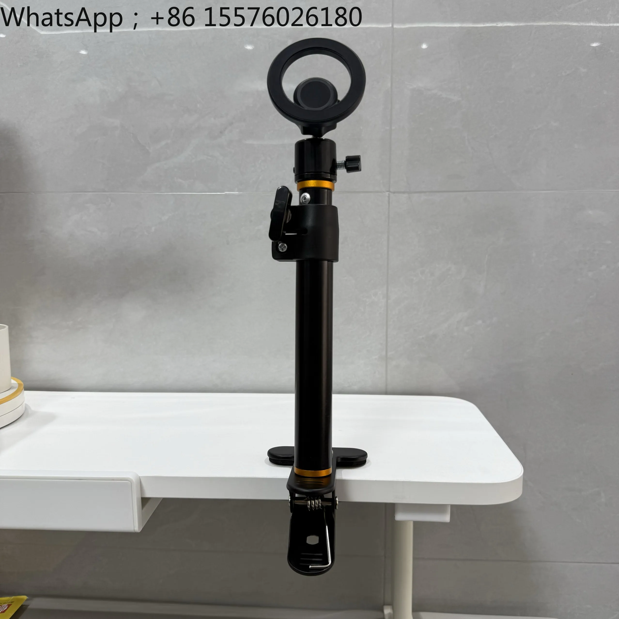 Metal Strong Clip Desktop Live Broadcast Mobile Phone Clip Aluminum Alloy Telescopic Rod Support Frame