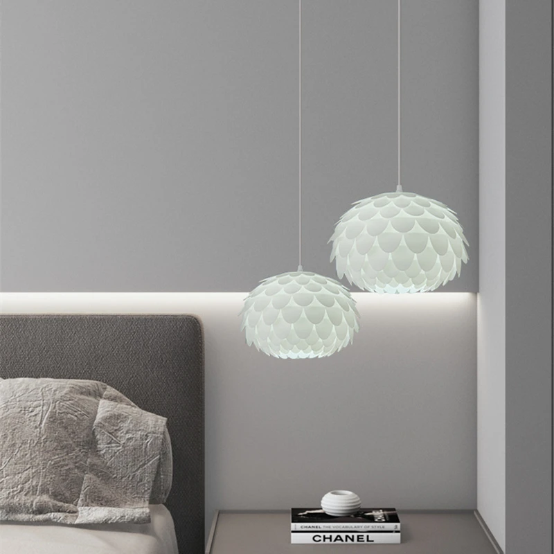 Nordic Minimalist Round Chandelier Lamps For Living Room Kitchen Art Lighting Bedroom Hotel Light Romantic Led Ceiling Lamp