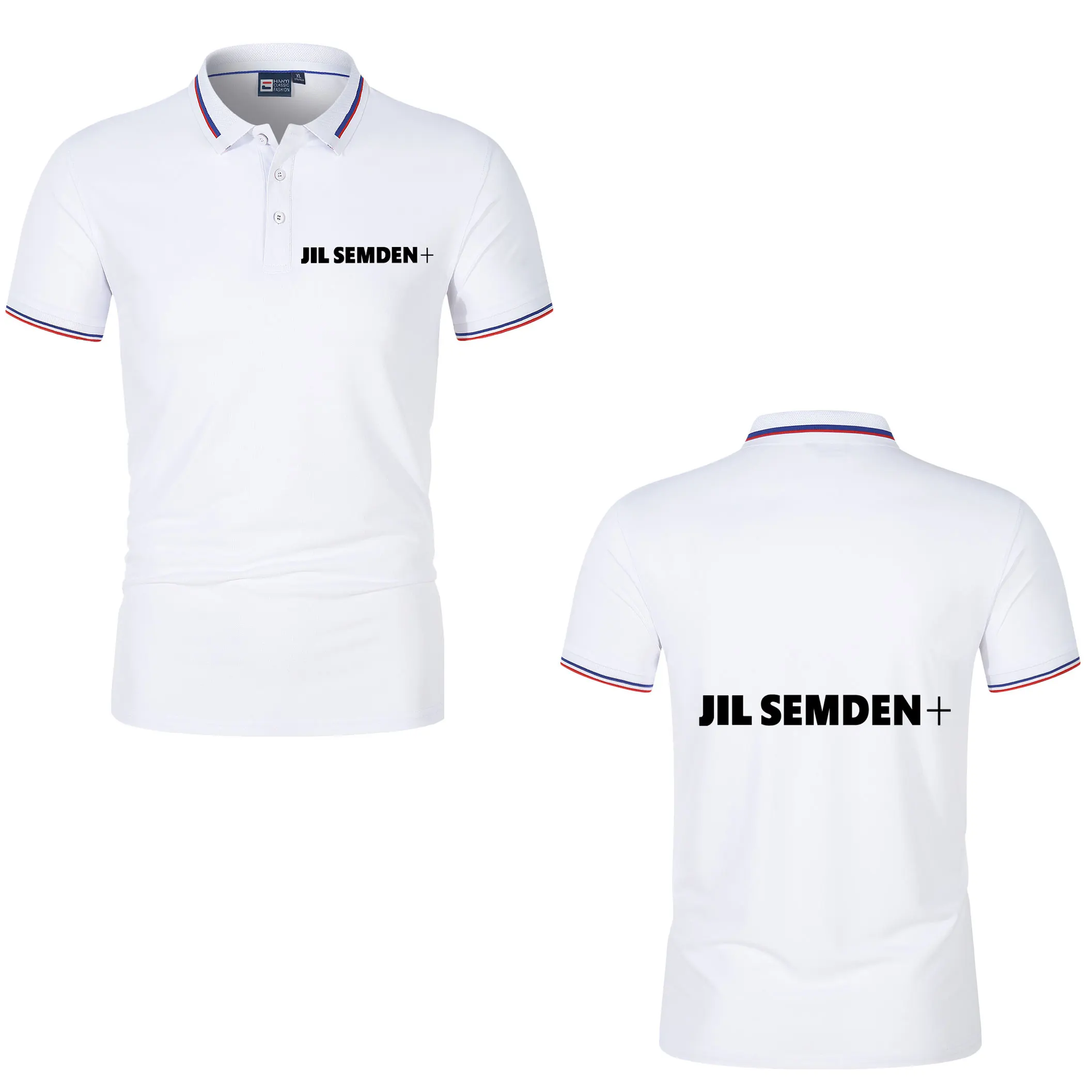 

JIL SEMDEN printed 35% cotton Polo shirt for men's casual solid color slim fit men's Polos new summer fashion brand men's clothi