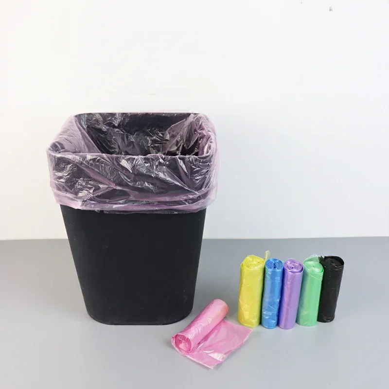 6 Colors Household 5 Rolls Disposable Rubbish Bin Liner Plastic Garbage Bag Roll Cover Home Waste Trash Storage Container Bags