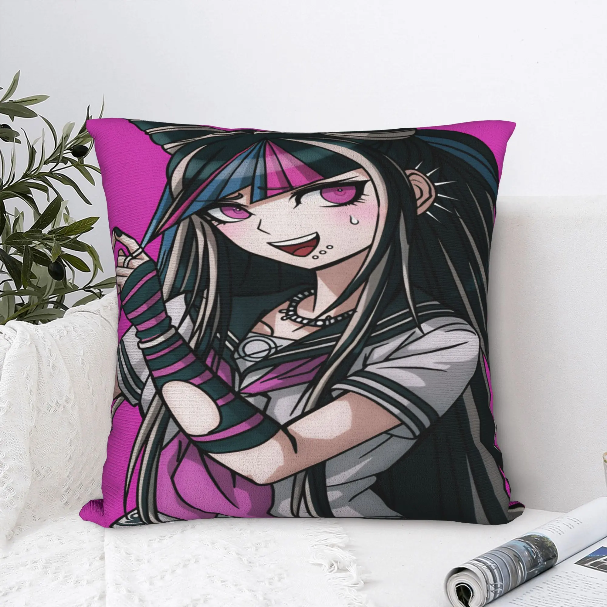 Pillow Case Danganronpa Ibuki M-Mioda Soft  Pillow Cover For Sofa Home Decoration Morden Pillowcases