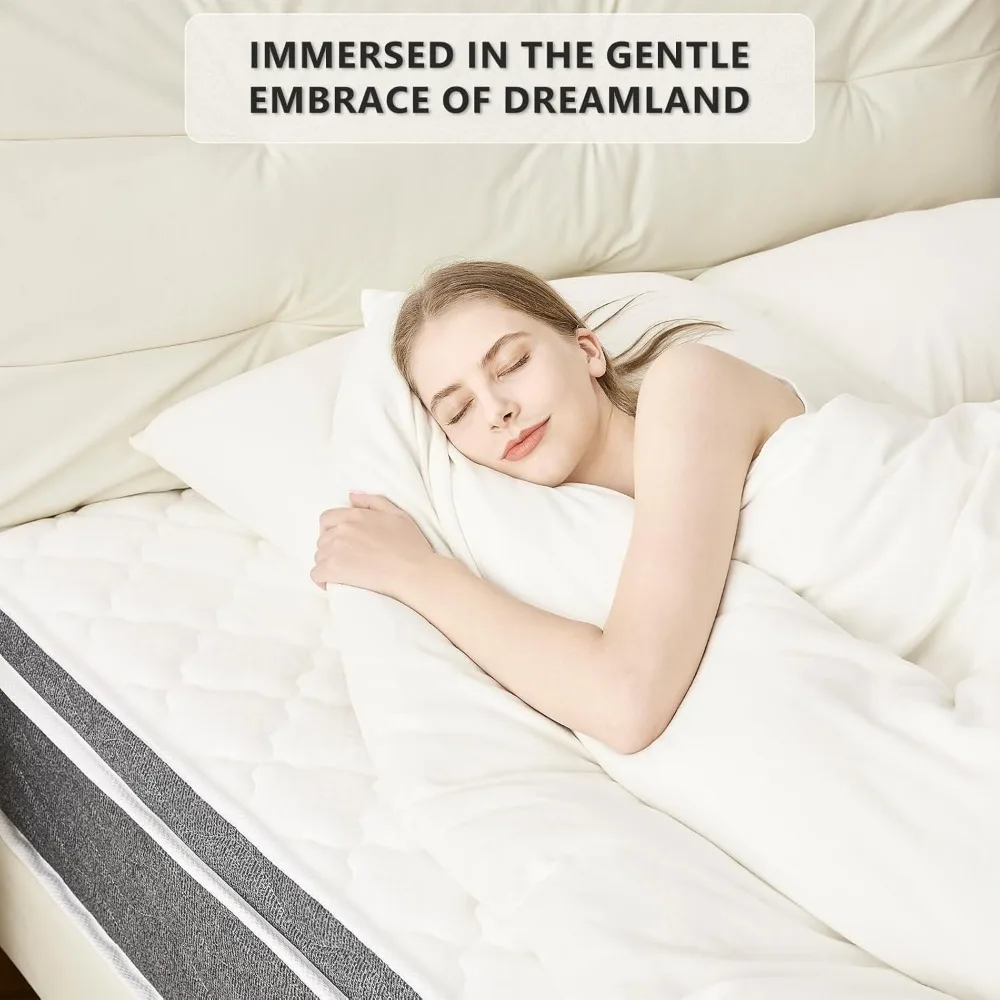 Queen Mattress, 12 Inch Hybrid Mattress - Pocketed Coils - Targeted Pressure Relief, Advanced Motion Isolation, Mattresses image 3