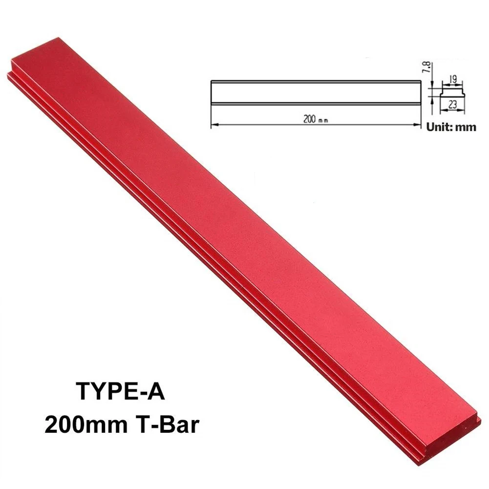 Aluminium Alloy T Track T Bar Slider Miter Jig for Woodworking Tool Essential Accessory for Table Saw & Workbench