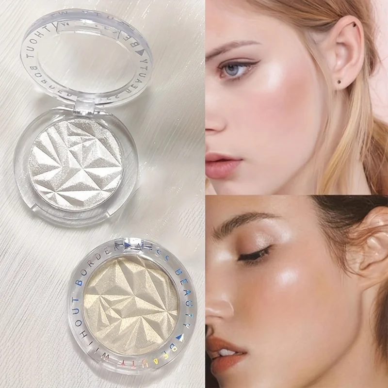 Brightening Glitter Highlighter Powder Face Shimmer Long Lasting Waterproof Monochrome Pearlescent High Contouring Makeup Women