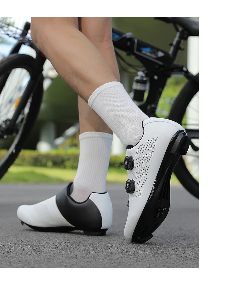 Atmungsaktive Radsportschuhe MTB Fahrradschuhe Herren Renn- und Wettkampfschuhe Selbstverriegelnde Speed-Fahrradsneaker Damen Cleat-Straßenradsportschuhe – Detail 21