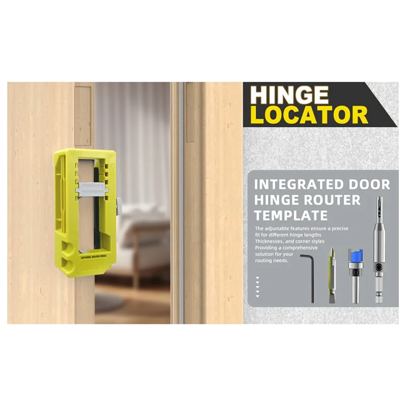 

LJL Door Hinge Jig Door Hinge Mortiser Hinge Installation Kit Door Hinge Router Mortiser For 3 Inch To 5 Inch Hinges
