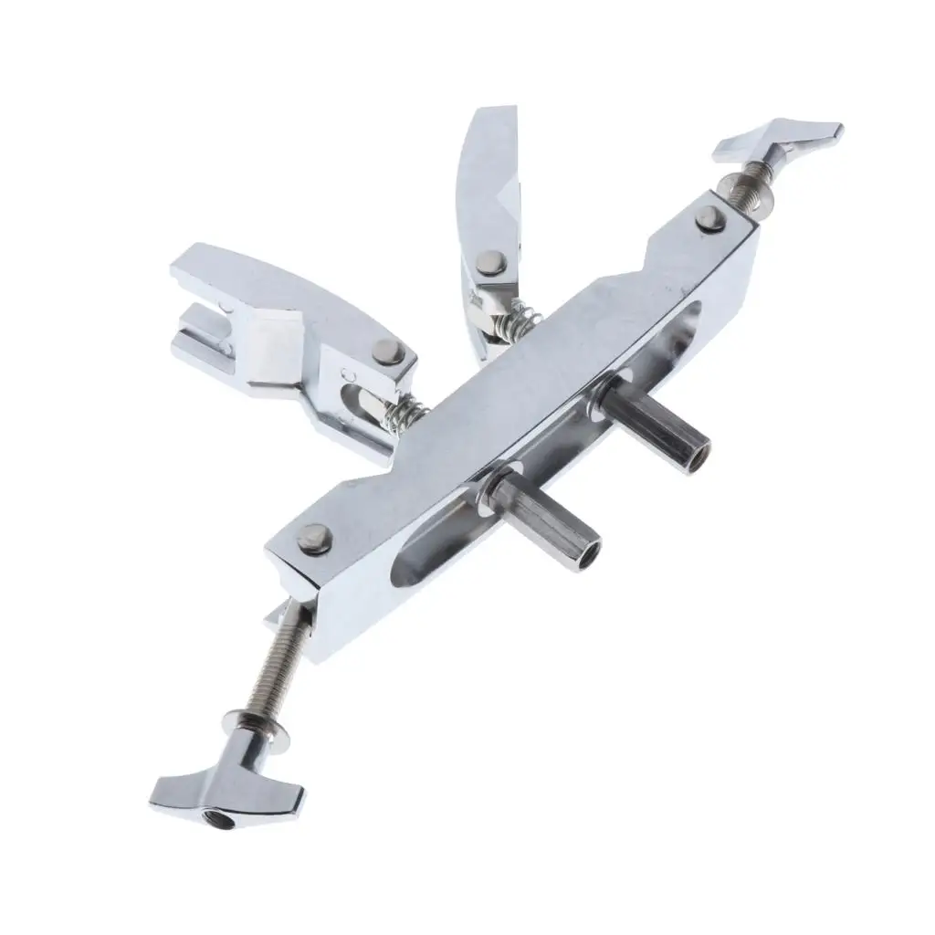 Percussion Drum Holder Silver Steel Tom Cymbal Holder Clamp Multi Clamp for Drum Parts and Hardware DIY