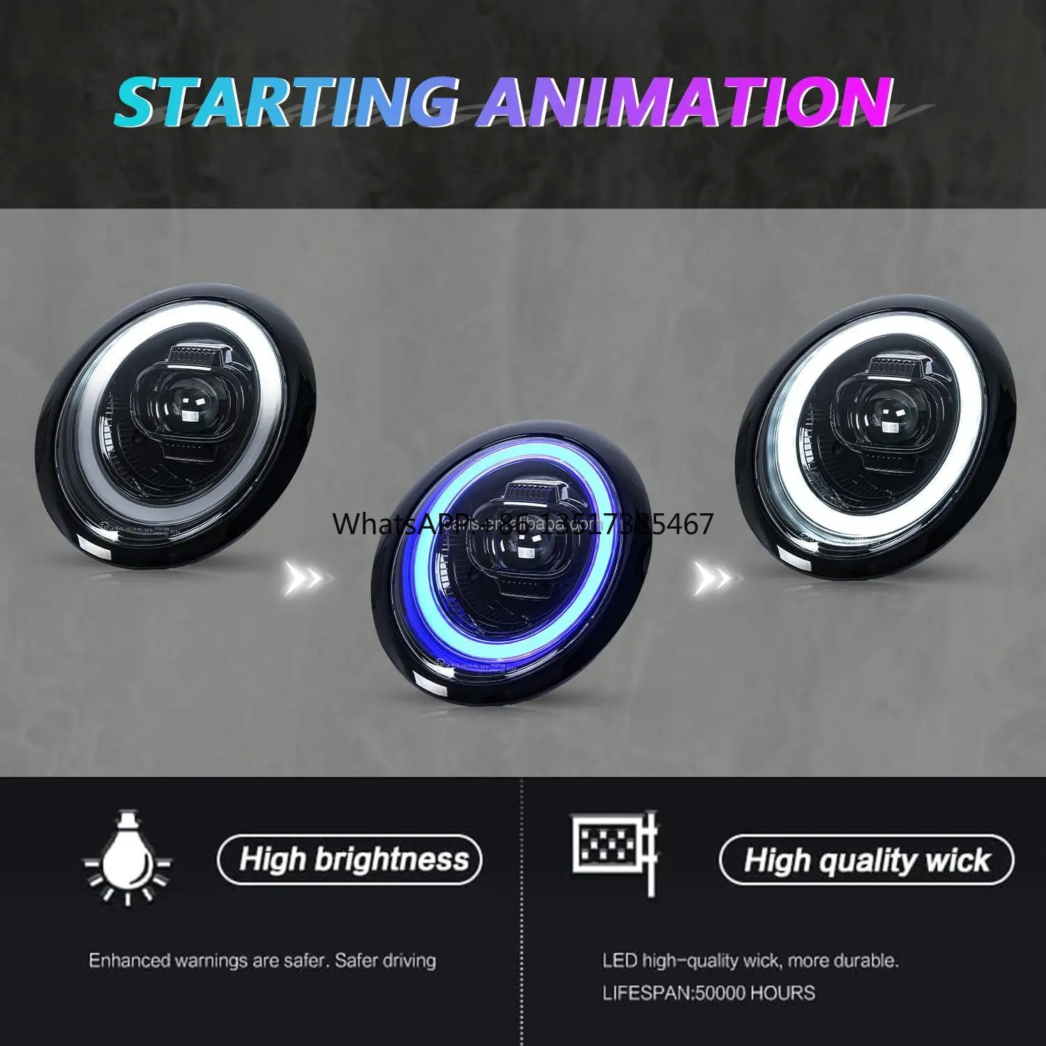 Phare LED archaïque pour 1e génération Mini Cooper 2001 - 2007 R50 R52 R53 phare MINI Cooper R50 CooperS R53 phares