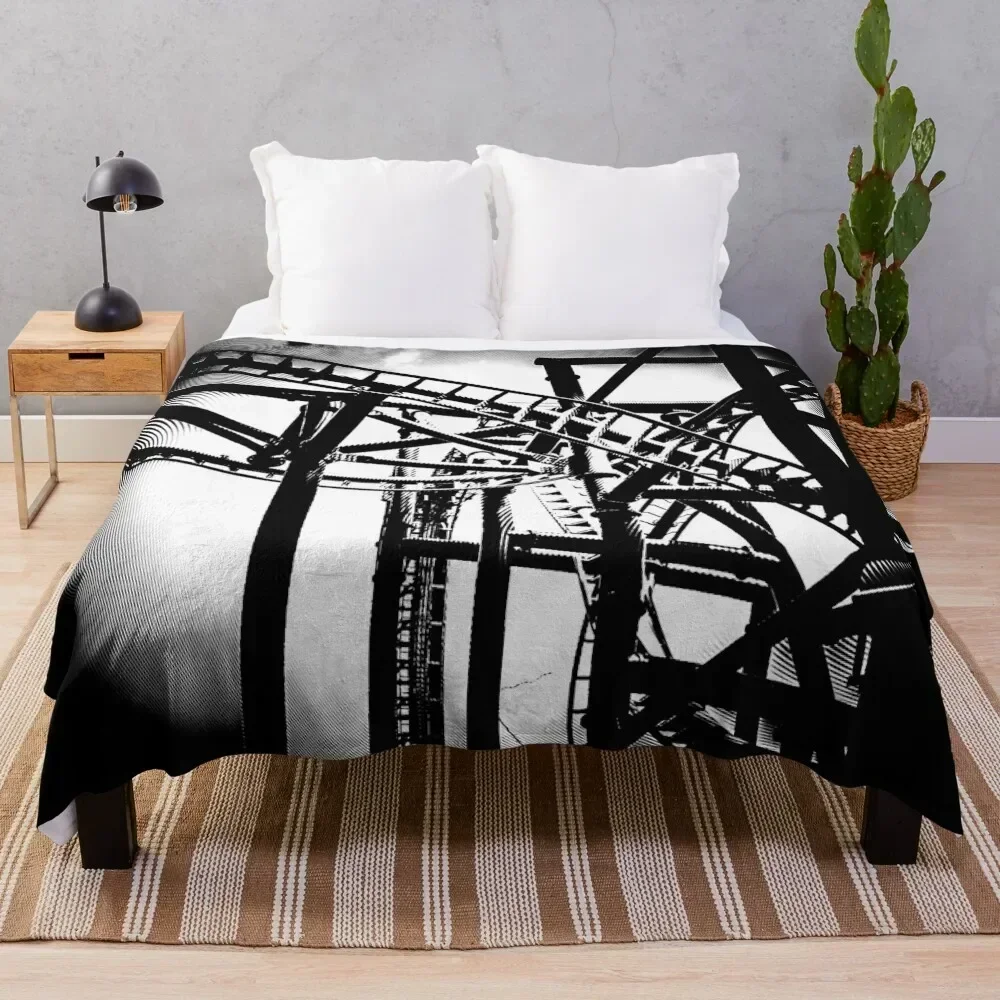 

Roller-Coaster Pop Art - #1 Throw Blanket Compact Warm Blanket for Car Road Trip