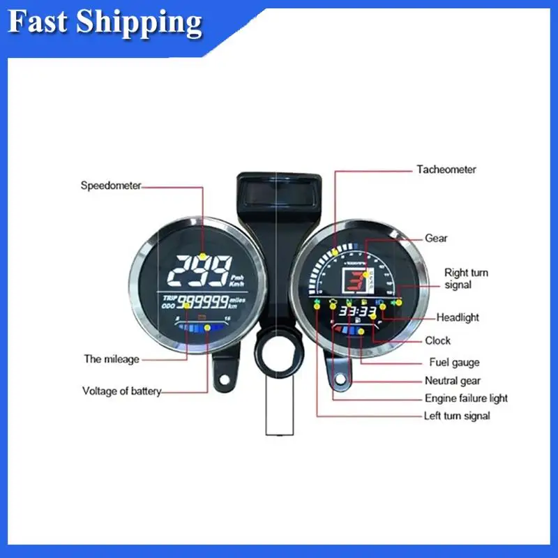 

Precise Motorcycle Speedometer Tachometer For Suzuki GN125 125Cc 150Cc Motorcycle LED Digital Odometer