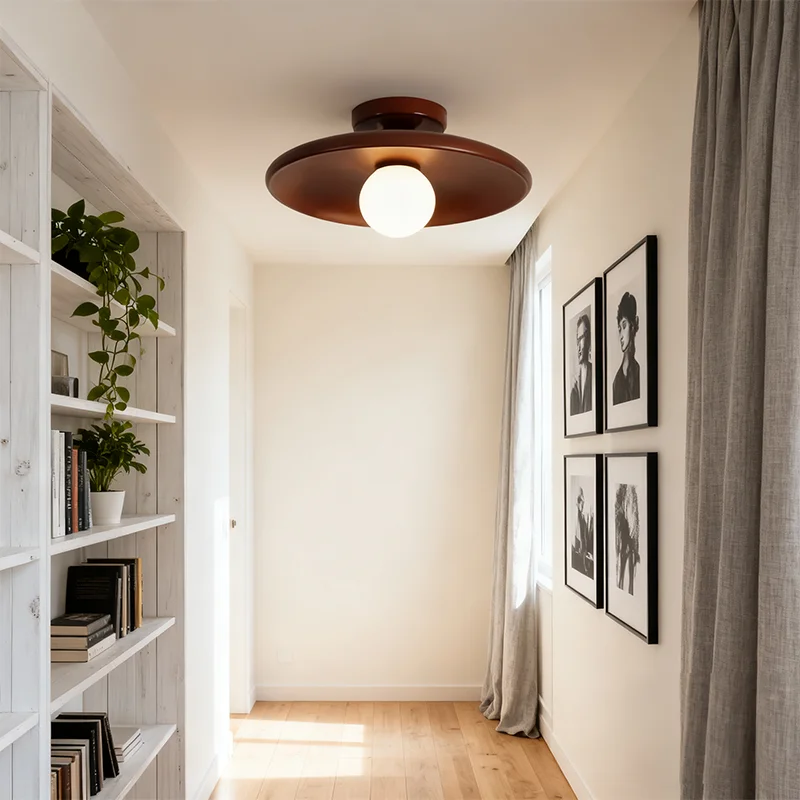 Simple Nordic Original Wood Style Ceiling Light Passage Entrance Corridor Light Entrance Hall Wardrobe LightJapaneseBalconyLight