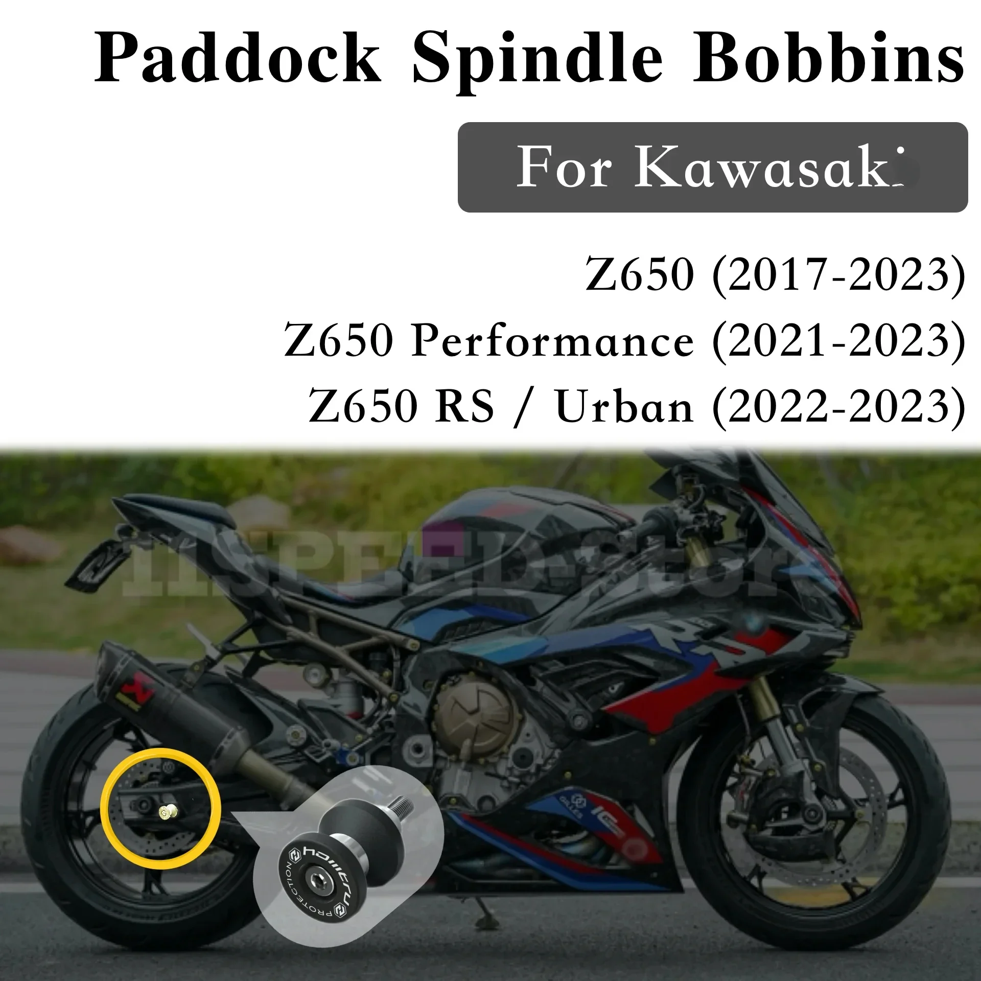 Paddock Stand Bobbins hole matching For Kawasaki Z650 Z650RS Performance Urban 2017-2023 motorcycle accessories for protection