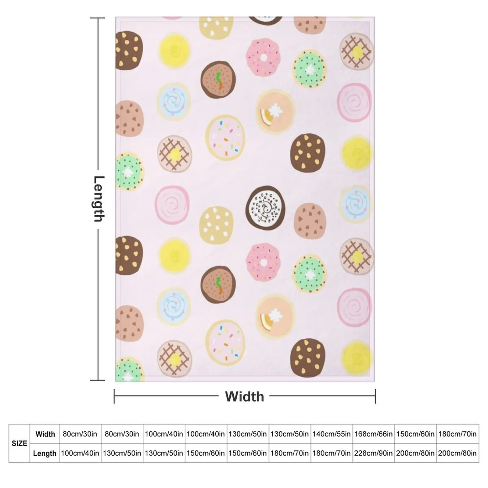 Crumbl Cookie Assortment Yum! Throw Blanket For Baby Luxury Throw Flannel Nap Blankets