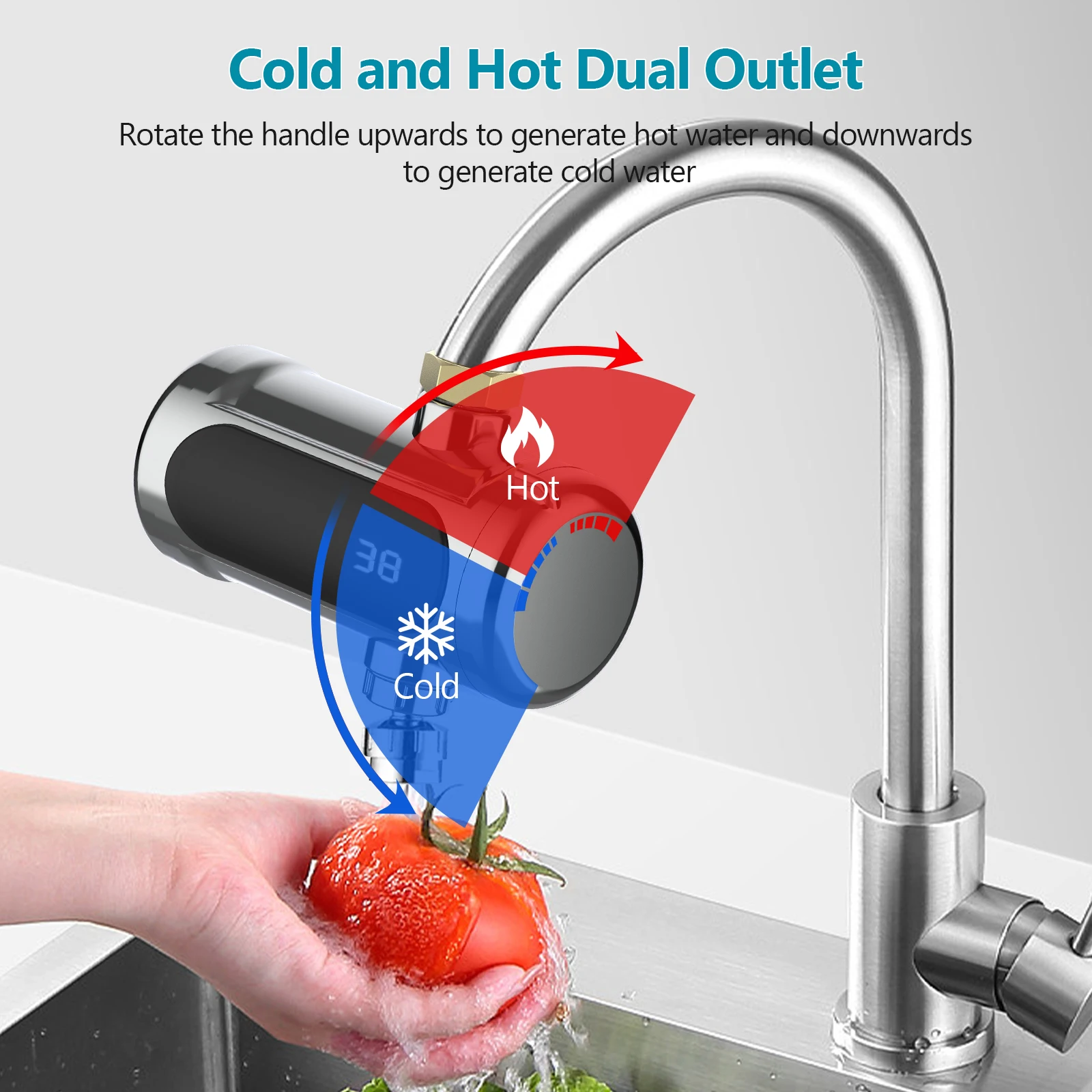 Universal Instantaneous Water Heater, Instant Hot Water Without Delay, Energy-saving And Water-saving, Easy Installation