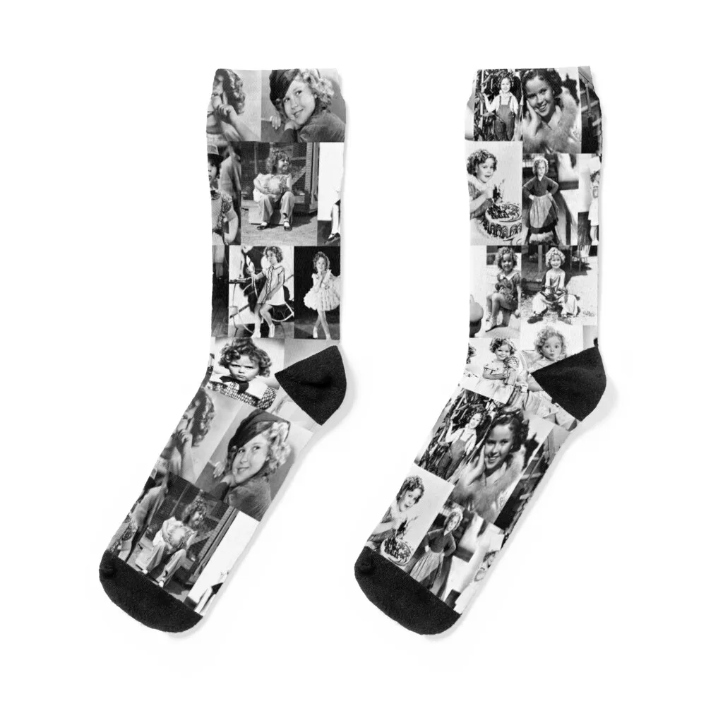 

Shirley Temple Collage Socks funny gifts professional running men cotton high quality cycling Girl'S Socks Men's