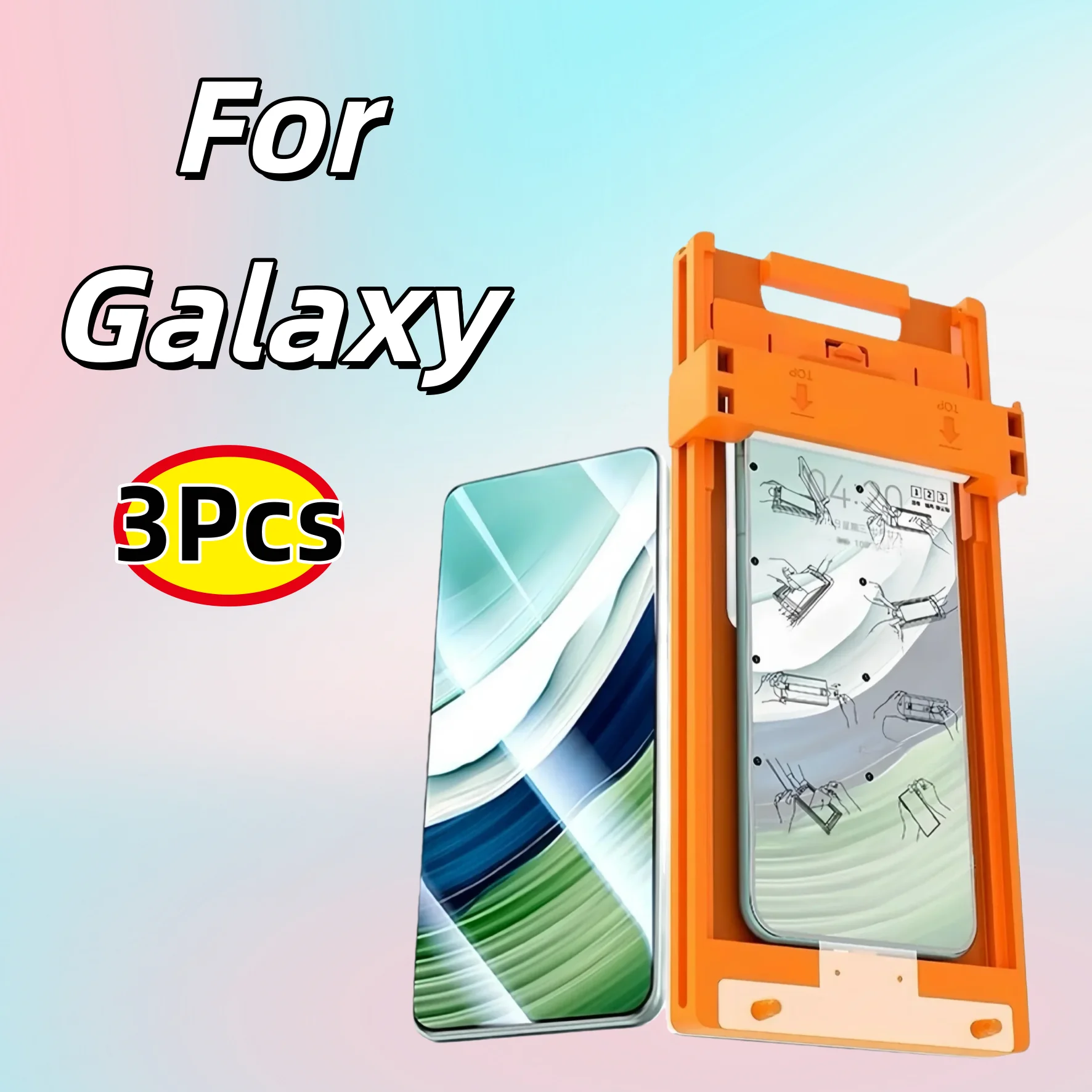 

3-Pack HD Non-Tempered Glass Film for Galaxy S21-25 Ultra Note20 Ultra Bubble&Dust Free