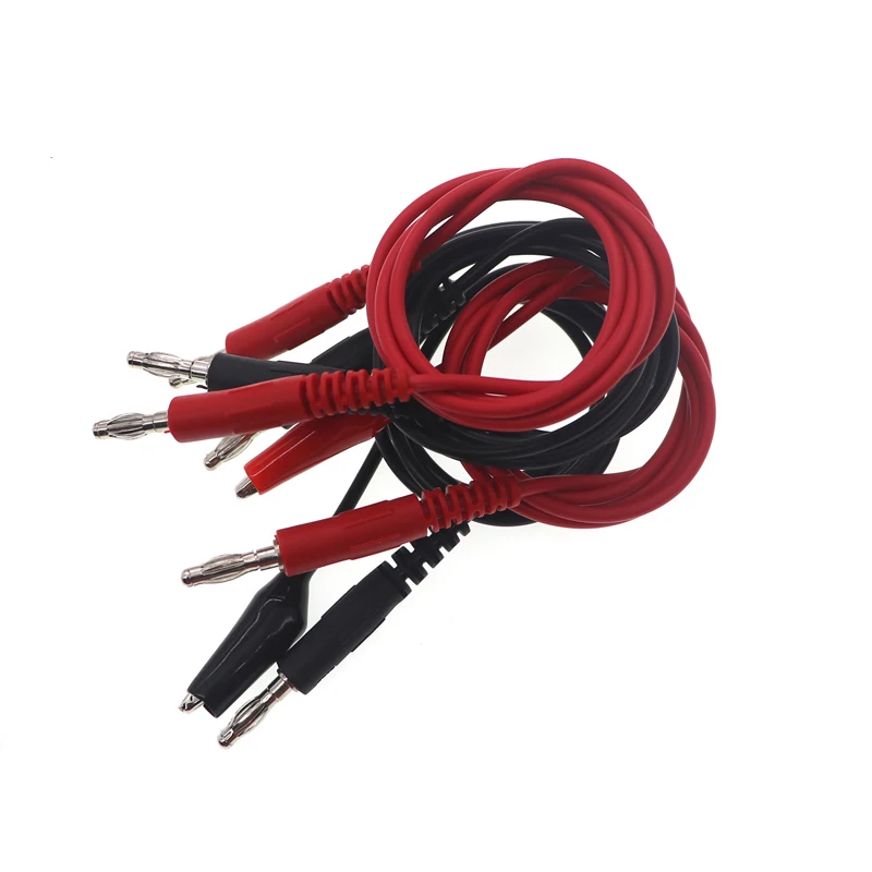 4mm Alligator Cilp To Banana Plug Test Cable Lead Connector Dual Tester Probe Crocodile Clip For Multimeter Measure Tool