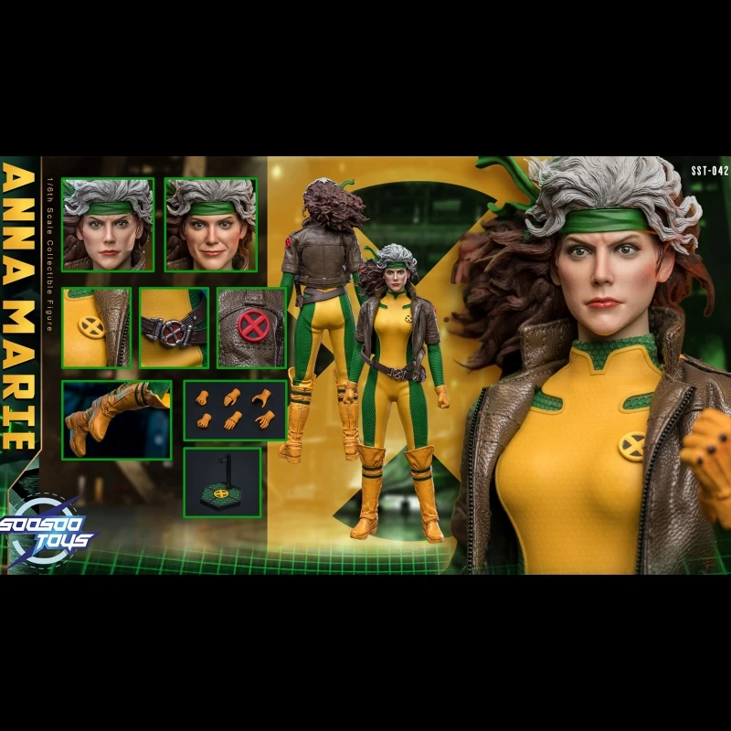 

In Stock Soosootoys Sst-042 1/6 X-Men Female Soldier Anna Marie Full Set With Double Heads 12'' Action Figure Model Toys