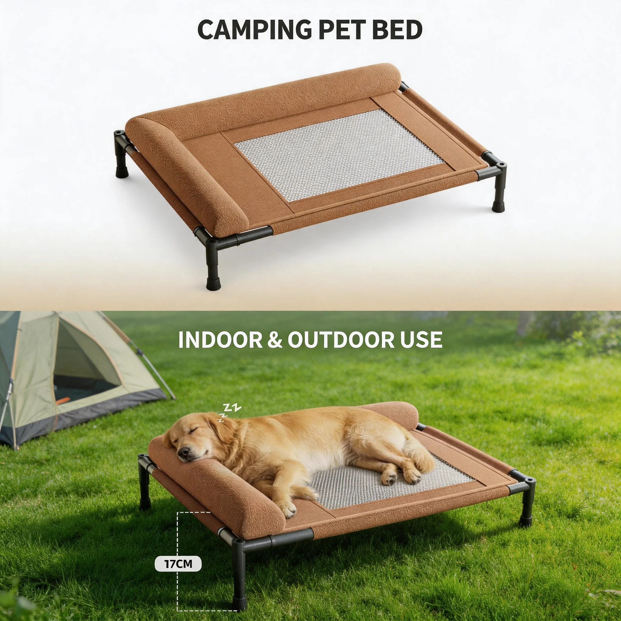 

Indoor Outdoor Use Raised Mesh Medium Large Cat Dog Off-the-ground Pet Bed Removable Washable Breathable Moisture-proof