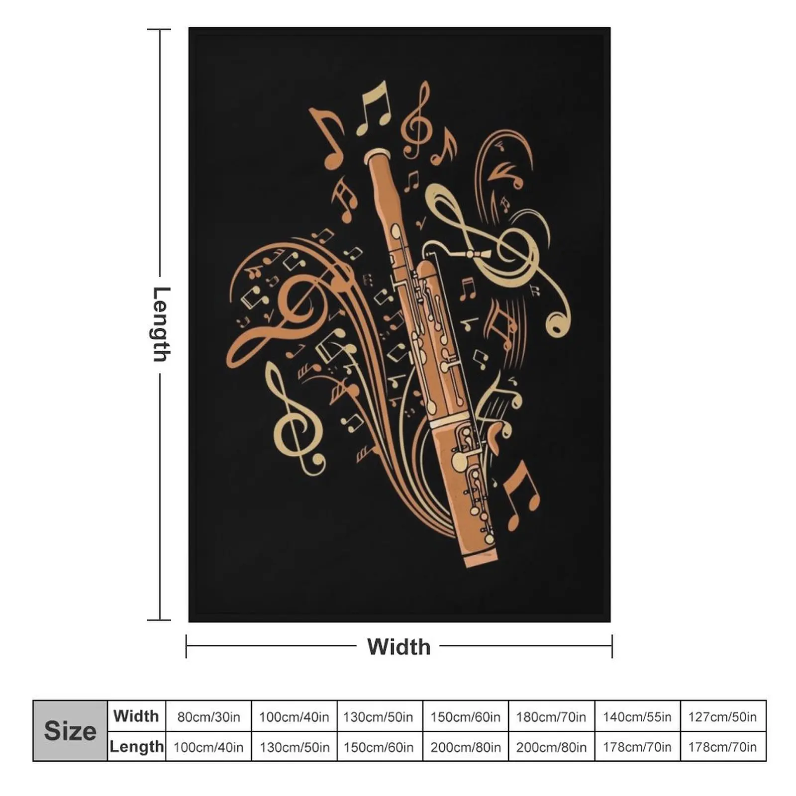 Bassoonist Gift Men Jazz Music Lover Women Bassoon Throw Blanket for winter decorative Blankets