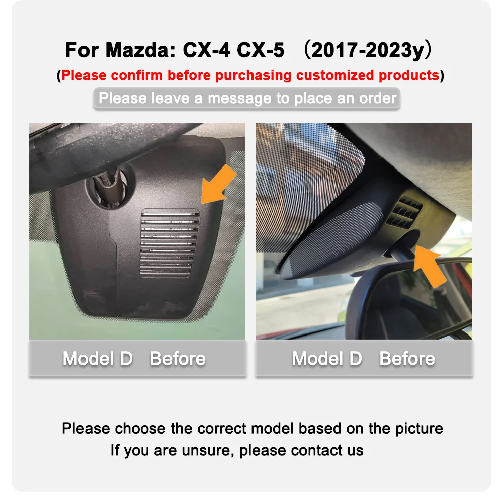 Customized 4K HD Dash Cam For Mazda CX-5 CX-4 CX5 CX4 2017 2023y Front and Rear Dash cam WIFI Car Dvr DashCam APP Control