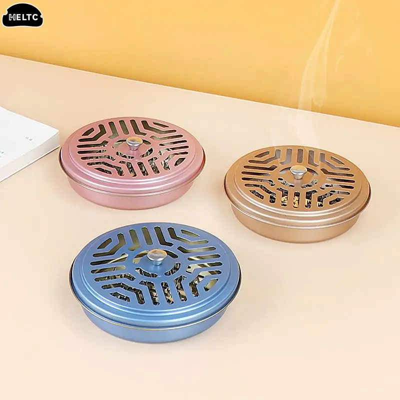 1PCS Incensory Mosquitoes Coil Holder Tray Frame Stainless Steel Round Rack Plate For Spirals Incense Insect Repellent  Holder