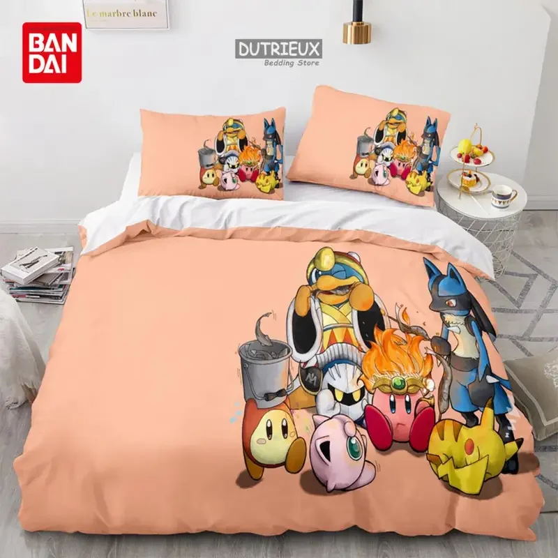 ชุดเครื่องนอน3D Bandai ปลอกผ้านวมตกแต่งห้องนอนสำหรับเด็กผู้ชายเด็กผู้หญิง