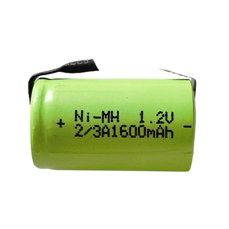 Ni-mh 1.2v 2/3A wymienna szczoteczka do zębów bateria nimh akumulator 2/3a 1600mAh dla Braun Oral-B 28mm x 17mm