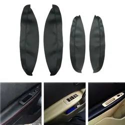 4pcs Car-styling Microfiber Leather Door Armrest Protection Cover Side Armrest Panel Cover For Nissan Qashqai J10 2007-2015