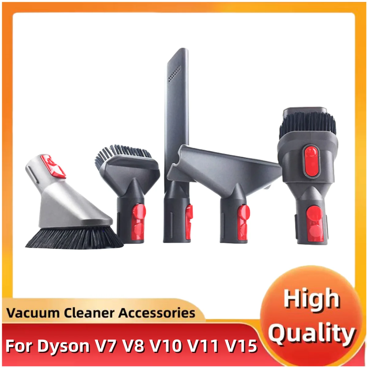 For Dyson V7 V8 V10 V11 V15 Vacuum Cleaner Lat Suction Head Mattress Brush Head Round Brush Soft Brush Long Nozzle Part