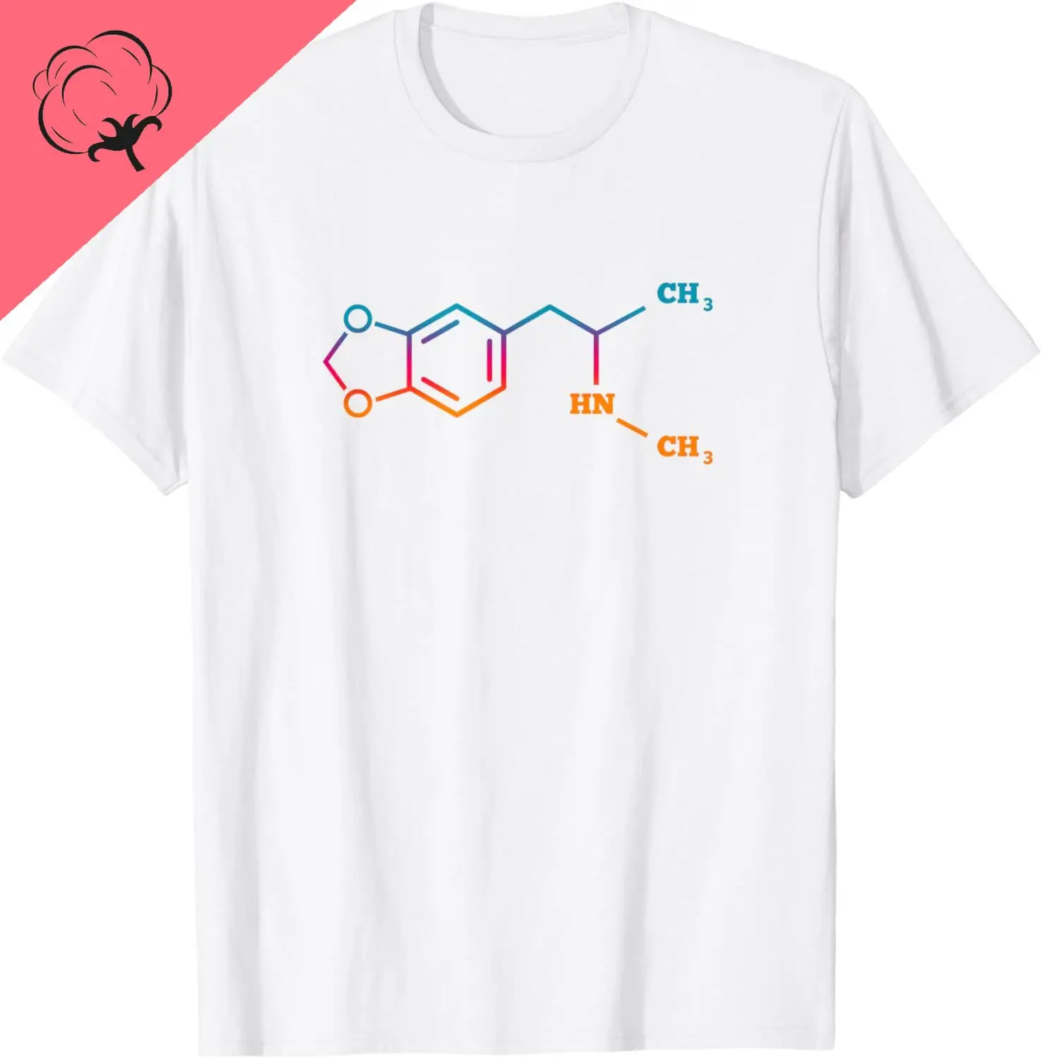 MDMA النشوة تكنو جزيء كيميائي مضحك EDM الهذيان حفلة تي شيرت مخصص مطبوعة الجرافيك تي شيرت قمصان الشارع الشهير