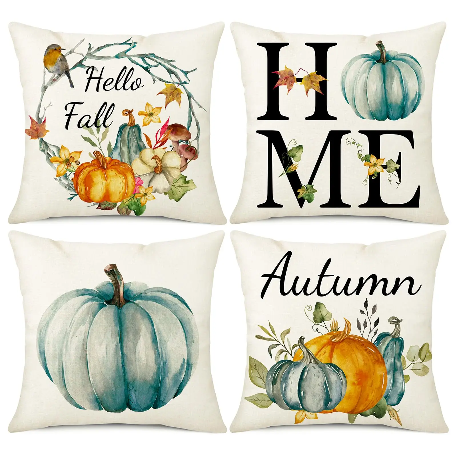 

Pillow Covers 18x18 Set of 4 Throw Pillow Covers Decorative Pillow Covers for Farmhouse Home Decor Sofa Couch Chair Bed Bedroom