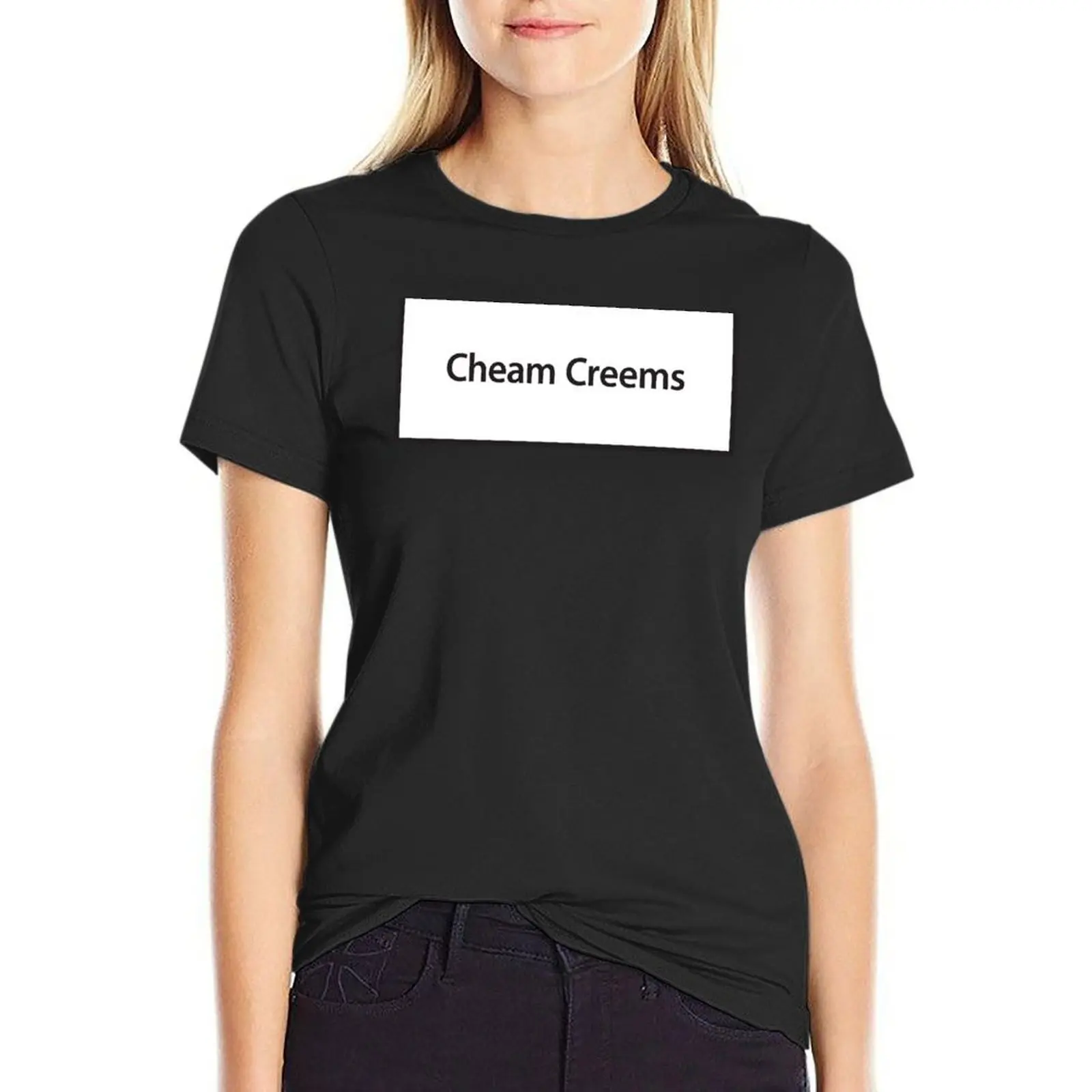 Cheam Creems T-Shirt plus size tops quick drying summer blouses woman 2024