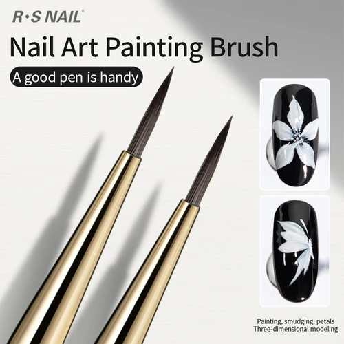 Imagen 2 del producto RS pincel de pintura para decoración de uñas, bolígrafo de líneas acrílicas, rejilla de rayas, flor, mariposa, dibujo, pinceles de acuarela, herramientas de manicura de diseño DIY